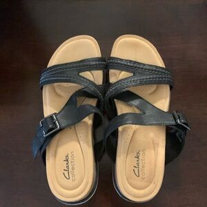 Clarks black sandals